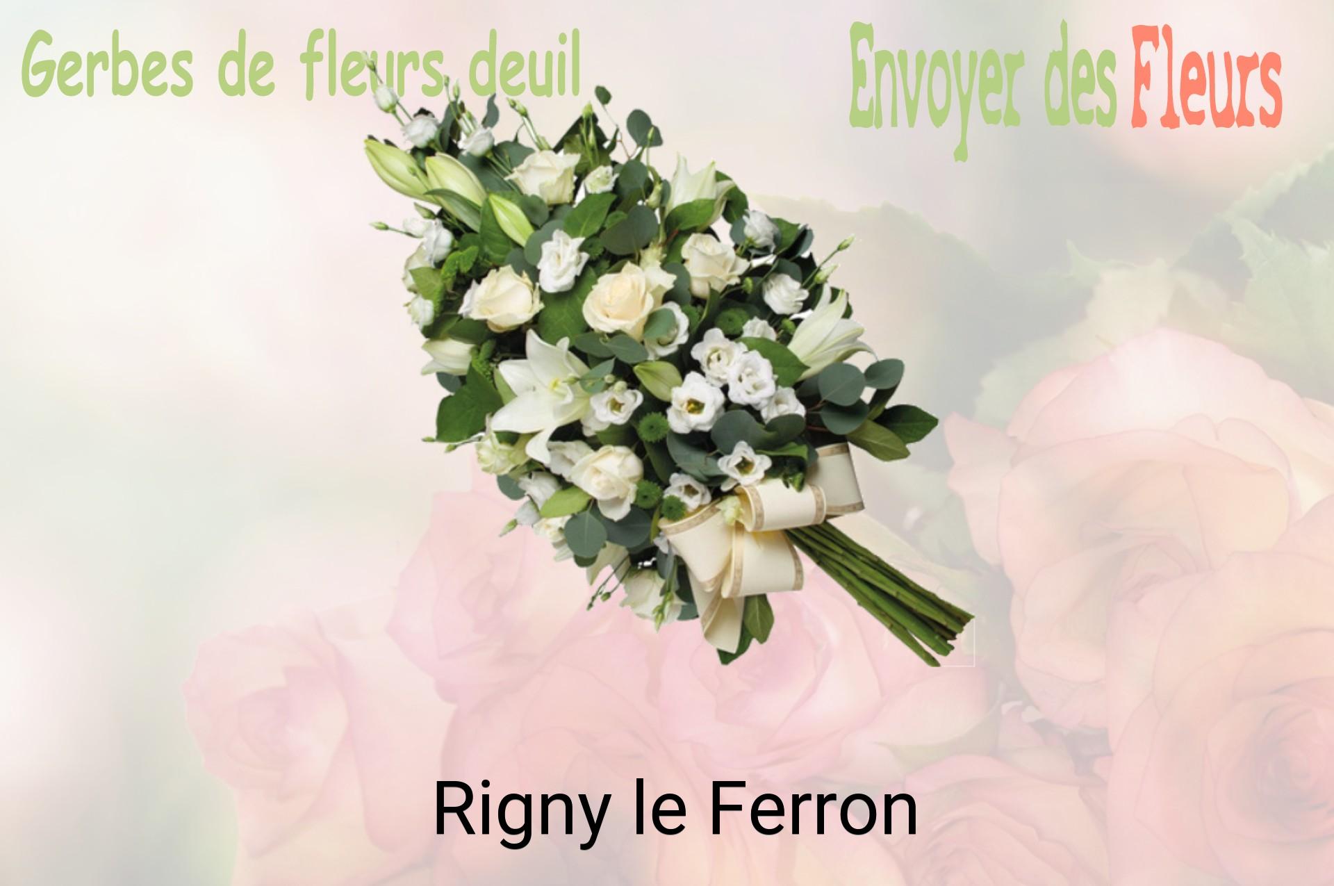 Gerbe de fleurs de deuil livrée à Rigny-le-Ferron